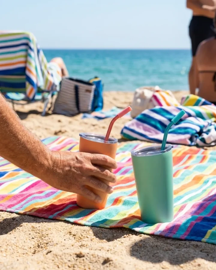 Bendy Straw Set at the beach