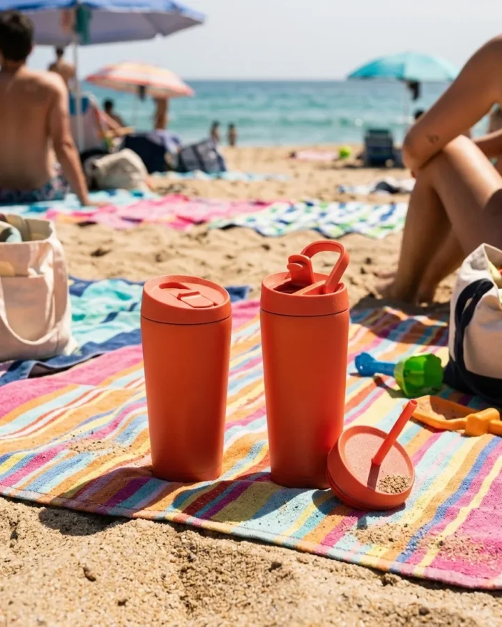 Lid Sampler at the beach