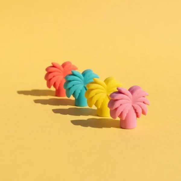 Palm Toppers, Set of 4, side view showing the slanted rim