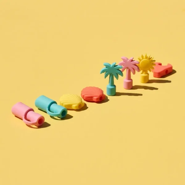 Party Topper Mix, Set of 8, side view showing the slanted rim