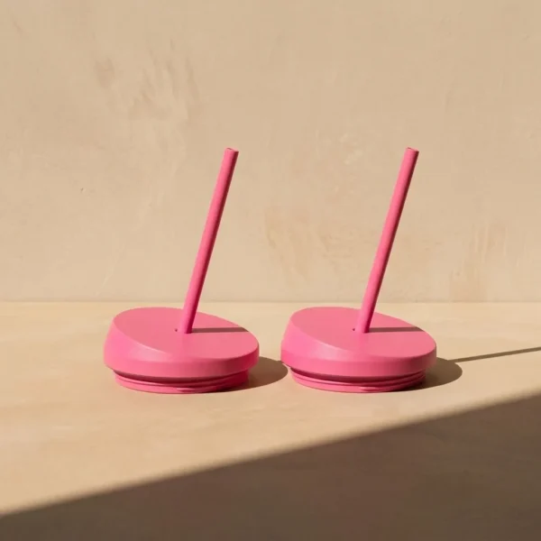 Straw Lid 2-Pack in Flamingo