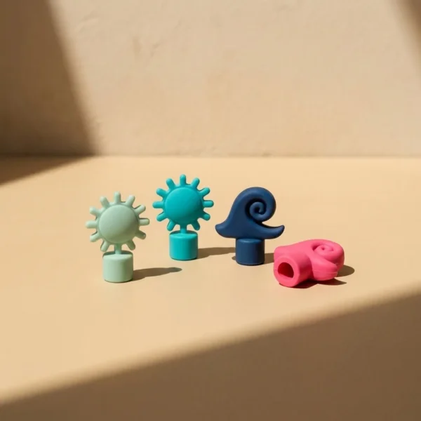 Sun & Wave Toppers, Set of 4 in Tide Mix