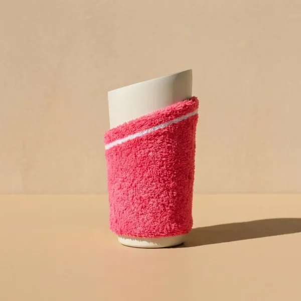 Terry Towel Sleeve in Flamingo