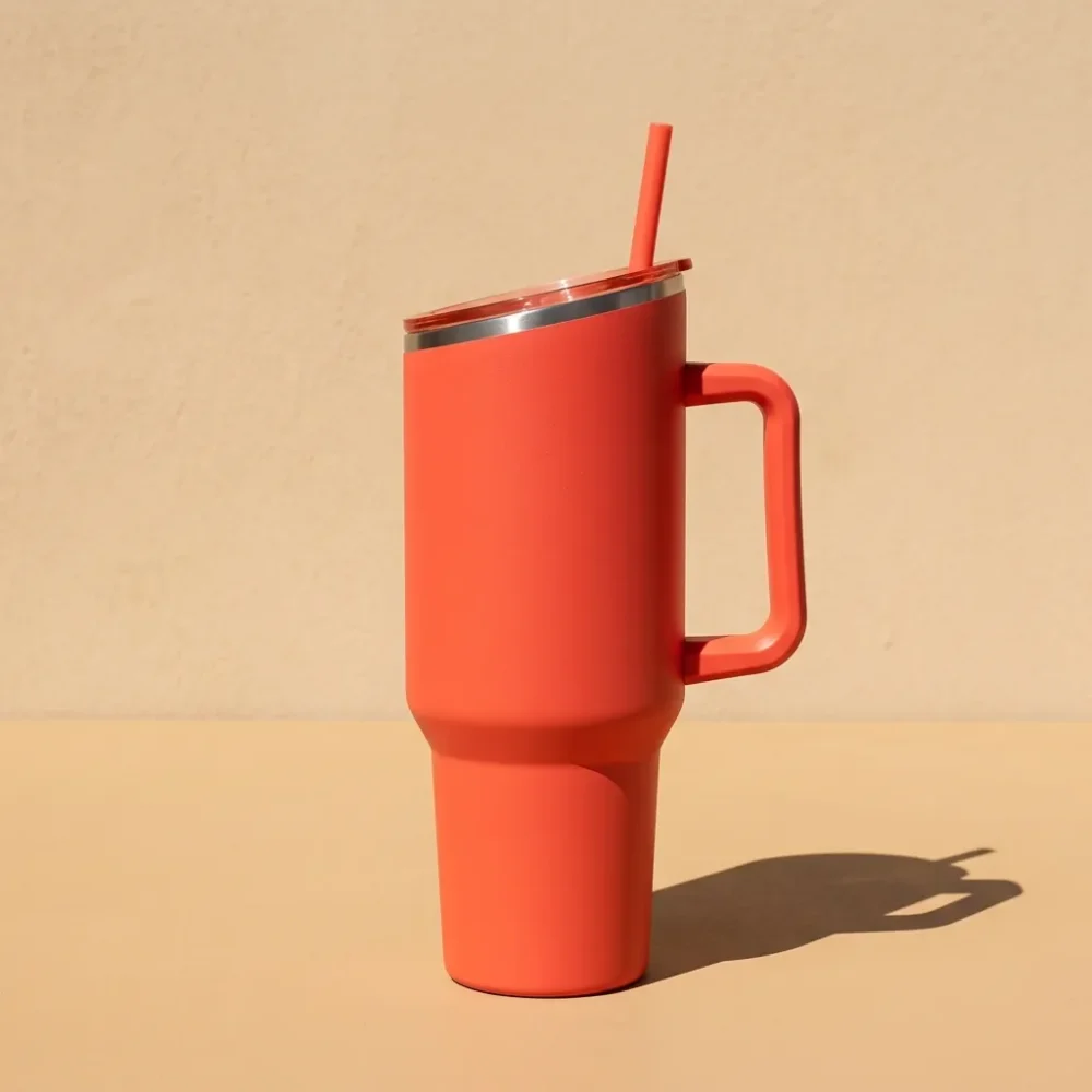Tilt Big Sip 40 oz, studio photo in midday sun