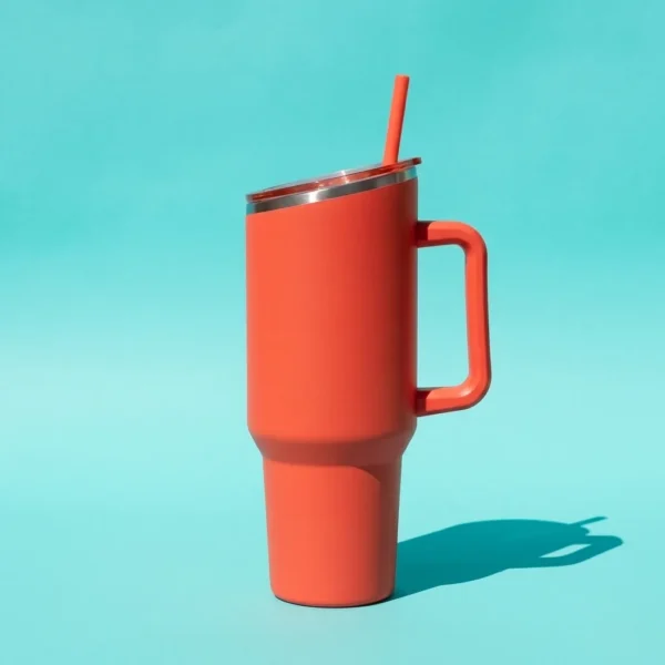 Tilt Big Sip 40 oz, side view showing the slanted rim