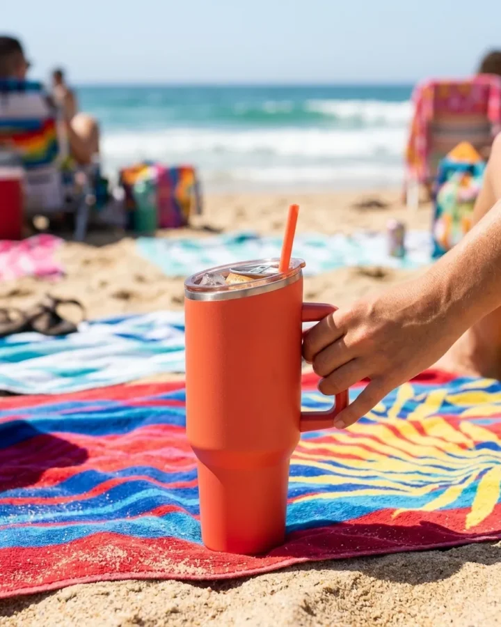 Tilt Big Sip 40 oz at the beach