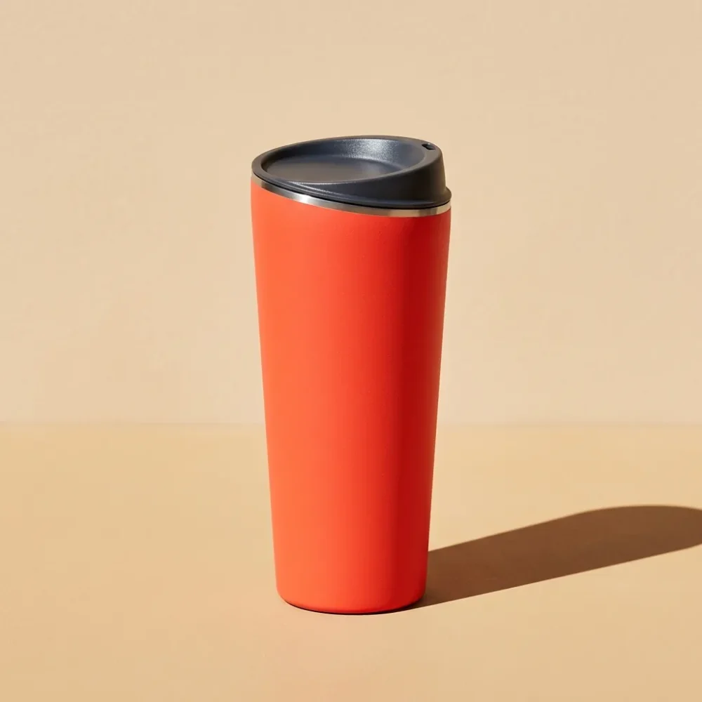 Tilt Coffee 12 oz, studio photo in midday sun