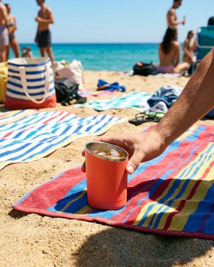 Tilt Lowball 10 oz at the beach