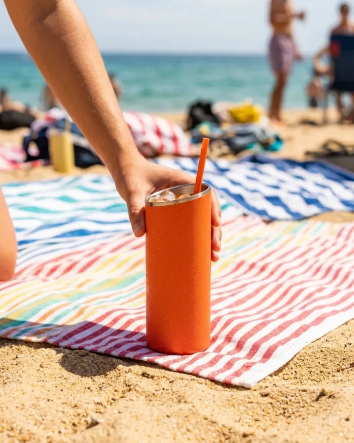Tilt Speckle 20 oz at the beach
