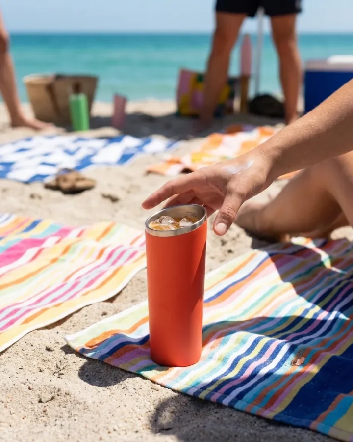 Tilt Tall 24 oz at the beach