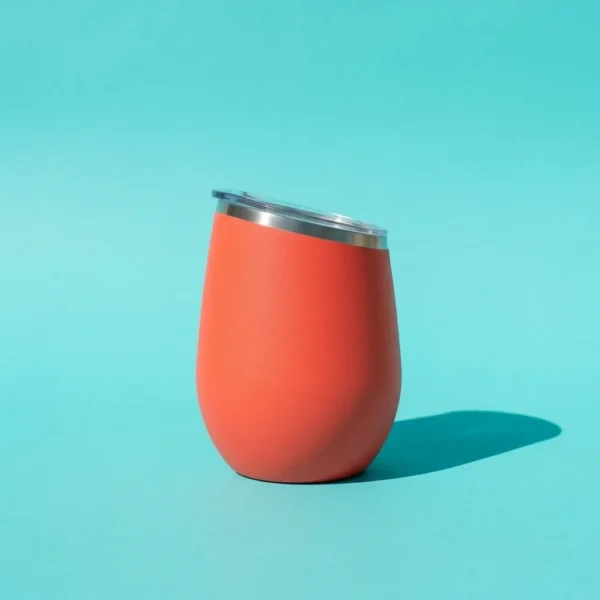 Tilt Wine 12 oz, side view showing the slanted rim