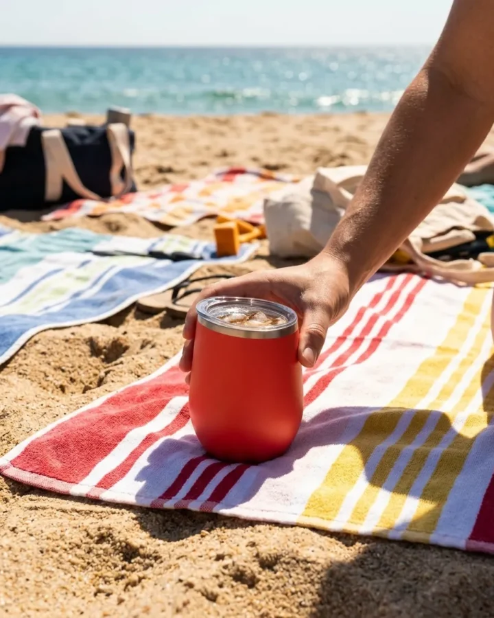 Tilt Wine 12 oz at the beach