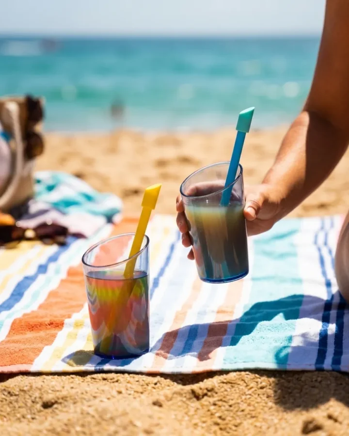 Topper & Straw Kit at the beach